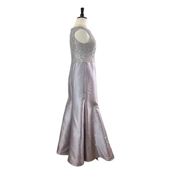 Ignite Evenings Ballgown Sequin Lace Satin Sleeveless Floor Length Women Size 16 - Picture 3 of 13